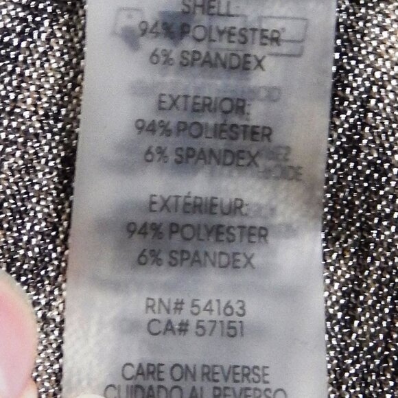 Calvin Klein Gold Shimmer Ruched Sleeveless Top Button Accents on Shoulder Small - Picture 13 of 14